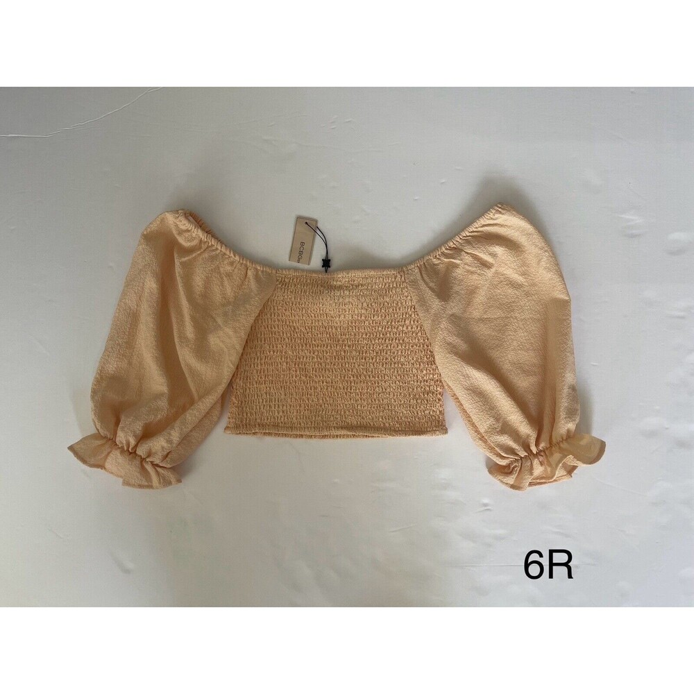 BCBGENERATION Smocked Crop Top In‎ Peach NWT Size Medium